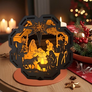 Karácsonyi Jászol Dísz - karácsony - karácsonyi lakásdekoráció - karácsonyi fénydekoráció - Meska.hu