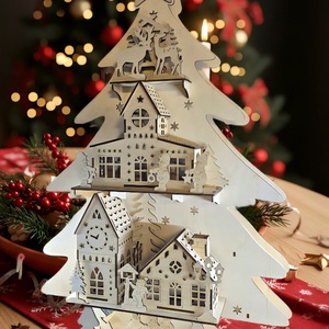 Karácsonyfa asztali-fali lámpás - karácsony - karácsonyi lakásdekoráció - karácsonyi fénydekoráció - Meska.hu