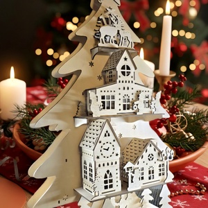 Karácsonyfa asztali-fali lámpás - karácsony - karácsonyi lakásdekoráció - karácsonyi fénydekoráció - Meska.hu
