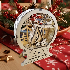 3D Fa hógömb,asztali dekoráció - karácsony - karácsonyi lakásdekoráció - karácsonyi lakásdíszek - Meska.hu