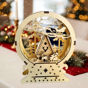 3D Fából készült asztali dísz - karácsony - karácsonyi lakásdekoráció - karácsonyi fénydekoráció - Meska.hu