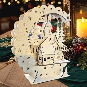 3D fa karácsonyi jelenet - karácsony - karácsonyi lakásdekoráció - karácsonyi lakásdíszek - Meska.hu