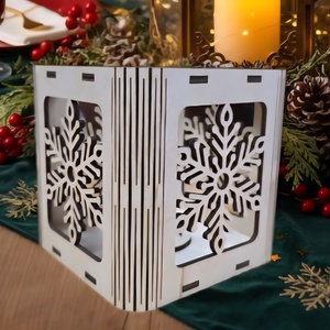 Exkluzív Lézervágott Mécsestartó Téli Hópehely Mintával  - karácsony - karácsonyi lakásdekoráció - karácsonyi fénydekoráció - Meska.hu