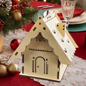 Mézeskalács Házikó,Fából Készült Karácsonyi Mécsestartó Dísz - Meska.hu