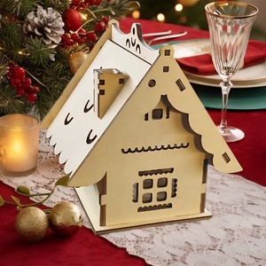 Mézeskalács Házikó,Fából Készült Karácsonyi Mécsestartó Dísz - karácsony - karácsonyi lakásdekoráció - karácsonyi fénydekoráció - Meska.hu