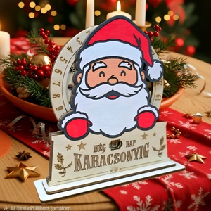Mikulás,Adventi naptár  - karácsony - adventi díszek - adventi naptár - Meska.hu
