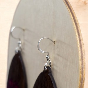 Bordó Virág � csillámos virágos fa fülbevaló - ékszer - fülbevaló - lógó csepp fülbevaló - Meska.hu