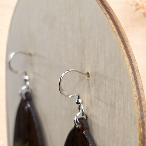 Arany Napraforgó � csillámos fa fülbevaló - ékszer - fülbevaló - lógó csepp fülbevaló - Meska.hu