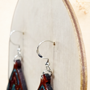 Csillámos Csepp � Rózsafa - ékszer - fülbevaló - lógó csepp fülbevaló - Meska.hu