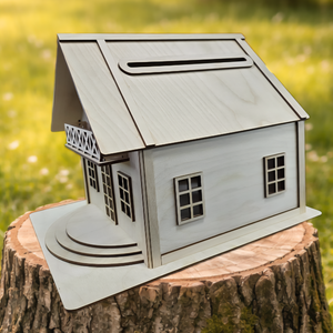 Esküvői Menyasszonytánc Pénzgyűjtő Házikó � gravírozással - esküvő - emlék & ajándék - doboz - Meska.hu