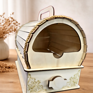 Hordó ajándékdoboz, Otthon & Életmód, Dekoráció, Asztal és polc dekoráció, Díszdoboz, , MESKA