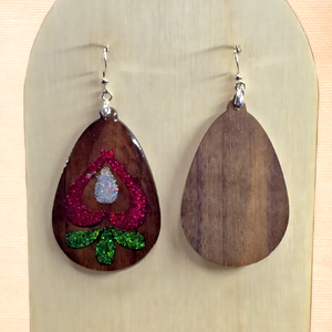 Csillám tulipán  - ékszer - fülbevaló - lógó csepp fülbevaló - Meska.hu