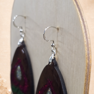 Csillám tulipán  - ékszer - fülbevaló - lógó csepp fülbevaló - Meska.hu