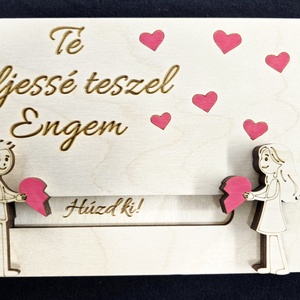 Te teljessé teszel engem � Kézzel készült, kihúzható fa szerelmes ajándék, Otthon & Életmód, Dekoráció, Dísztárgy, Famegmunkálás, MESKA