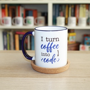 I turn coffee into code feliratú bögre, Otthon & Életmód, Konyhafelszerelés, tálalás, Tálalás, Bögre & Csésze, , MESKA