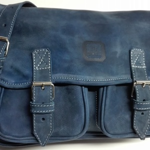 Hagyományos itsevas iskolatáska kékből -  - Meska.hu