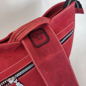 Félvállas nagy pakolós táska_vörös - táska & tok - kézitáska & válltáska - vállon átvethető táska - Meska.hu