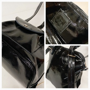 Háti/váll táska fekete lakk - táska & tok - variálható táska - Meska.hu