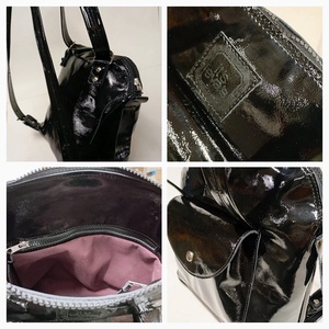 Háti/váll táska fekete lakk - táska & tok - variálható táska - Meska.hu