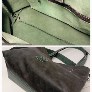 Bevásárló táska zöld/szürke - táska & tok - kézitáska & válltáska - nagy pakolós táska - Meska.hu