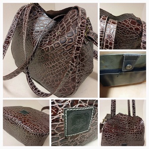 Kisebb mindentbele táska most másképp - krokibarna - táska & tok - kézitáska & válltáska - nagy pakolós táska - Meska.hu