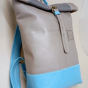 Csini futár hátizsák nem csak futároknak_drapp/kék - Meska.hu