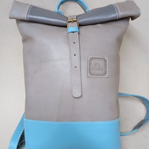 Csini futár hátizsák nem csak futároknak_drapp/kék - játék & sport - sport és kikapcsolódás - kerékpározás - biciklis táska - Meska.hu