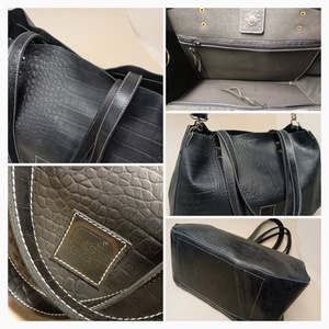 Mindentbele táska _ krokodilfekete - táska & tok - kézitáska & válltáska - nagy pakolós táska - Meska.hu