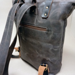 Roll top hátizsák_sötétbarna - játék & sport - sport és kikapcsolódás - kerékpározás - biciklis táska - Meska.hu