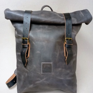 Roll top hátizsák_sötétbarna - játék & sport - sport és kikapcsolódás - kerékpározás - biciklis táska - Meska.hu