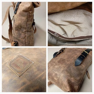 Roll top hátizsák_mogyoróbarna - játék & sport - sport és kikapcsolódás - kerékpározás - biciklis táska - Meska.hu