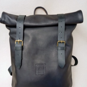 Roll top hátizsák_fekete - játék & sport - sport és kikapcsolódás - kerékpározás - biciklis táska - Meska.hu