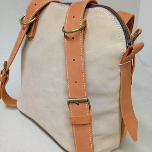 Háti/váll táska_narancs/mogyoró - táska & tok - variálható táska - Meska.hu