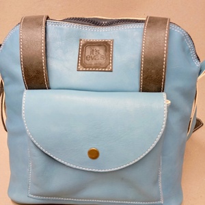 Háti/váll táska_világoskék - táska & tok - variálható táska - Meska.hu