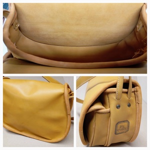 Vadásztáska sárga marhabőrből - táska & tok - kézitáska & válltáska - vállon átvethető táska - Meska.hu