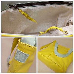 Elegáns válltáska_citromsárga/almazöld - táska & tok - kézitáska & válltáska - nagy pakolós táska - Meska.hu