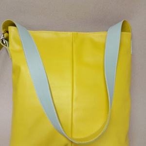 Elegáns válltáska_citromsárga/almazöld - táska & tok - kézitáska & válltáska - nagy pakolós táska - Meska.hu