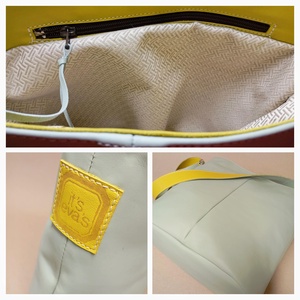 Elegáns válltáska_almazöld/citromsárga - táska & tok - kézitáska & válltáska - nagy pakolós táska - Meska.hu