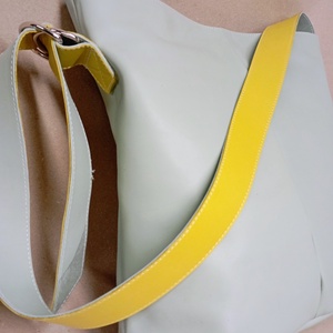 Elegáns válltáska_almazöld/citromsárga - Meska.hu