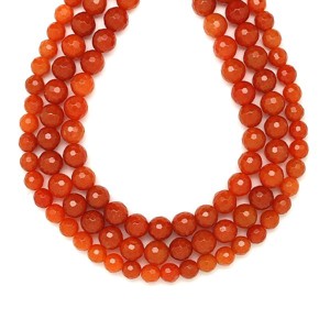 Aventurin barack fazettált golyó 6-7mm  ékszerkészítő alapanyag (füzér), Kellékek & szerszámok, Ásvány alapanyag, Ásványfüzér, , MESKA