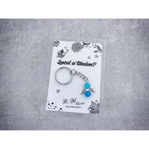 Leszel a tanúm kék angyal medálos kulcstartó, Esküvő, Meghívó & Kártya, Tanú felkérő, , MESKA