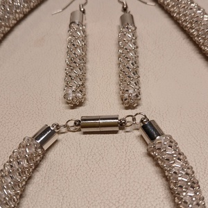 'Jégkirálynő' gyöngy ékszerszett - esküvő - ékszer - ékszerszett - Meska.hu