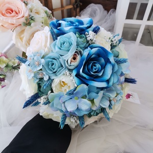 Menyasszonyi csokor, esküvői csokor, örökcsokor, örök csokor, selyemvirág esküvői csokor - esküvő - menyasszonyi- és dobócsokor - Meska.hu