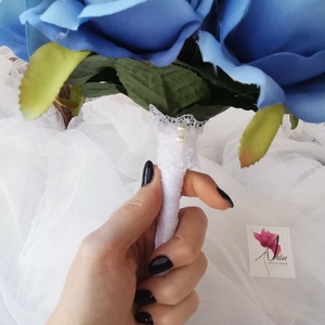 Menyasszonyi csokor, esküvői csokor, örökcsokor, örök csokor, selyemvirág esküvői csokor - esküvő - menyasszonyi- és dobócsokor - Meska.hu