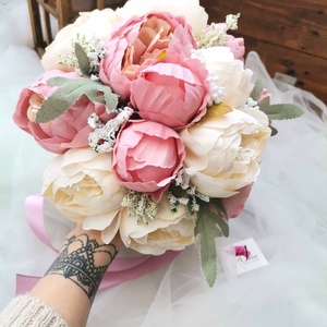 Bazsarózsa Menyasszonyi csokor, örökcsokor - esküvő - menyasszonyi- és dobócsokor - Meska.hu