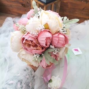 Bazsarózsa Menyasszonyi csokor, örökcsokor - esküvő - menyasszonyi- és dobócsokor - Meska.hu