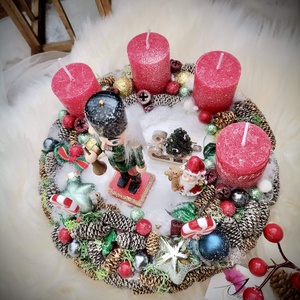Diótörő  adventi koszorú - karácsony - adventi díszek - adventi koszorú - Meska.hu