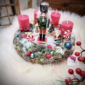 Diótörő  adventi koszorú - karácsony - adventi díszek - adventi koszorú - Meska.hu