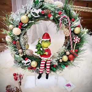 Grincs Grinch ajtódísz kopogtató - karácsony - adventi díszek - adventi ajtódísz - Meska.hu
