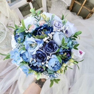 Valami kék Menyasszonyi csokor örök, csokor örökcsokor, esküvői dekoráció - esküvő - menyasszonyi- és dobócsokor - Meska.hu